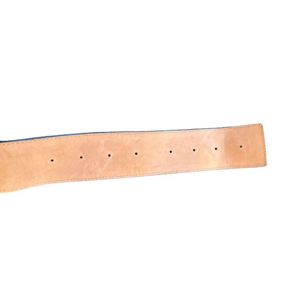 Ann Taylor Womens Black & Gold Elastic Belt Size M Adjustable